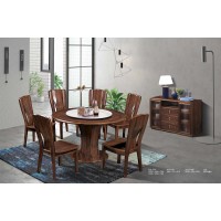 華軒家私烏金木圓桌171#、餐椅178#