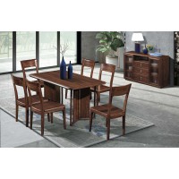 華軒家私烏金木長形桌175#、餐椅176#