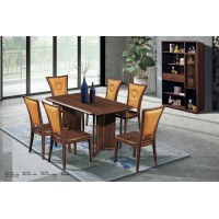 華軒家私烏金木長形桌175#、餐椅179#