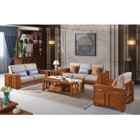 長城橡木客廳系列家具：沙發(fā)035#（1+2+3）