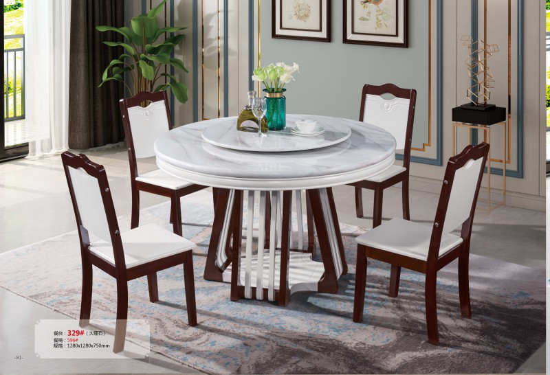 餐臺329#（大理石）、餐椅596#