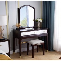 梵臣美尚現(xiàn)代美式輕奢家具：A8019妝臺(tái)+妝凳