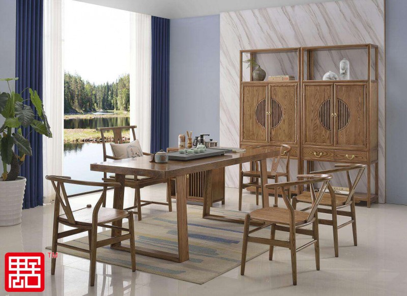 白蠟?zāi)敬蟀鍖?shí)木茶桌