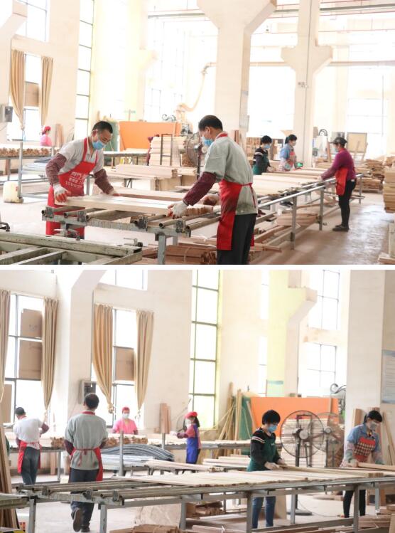 繁忙的華順陽光生產(chǎn)車間