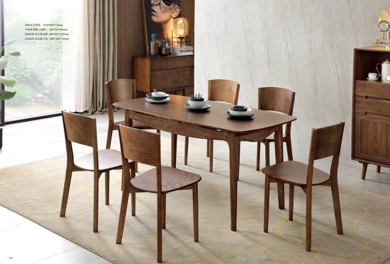 長餐桌Z801#、餐椅（扇椅）Y802#