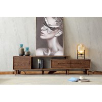 緣之林北歐白蠟木家具：詩云拉伸電視柜KG801#