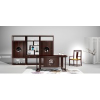 衛(wèi)府里新中式書臺(tái)書柜01