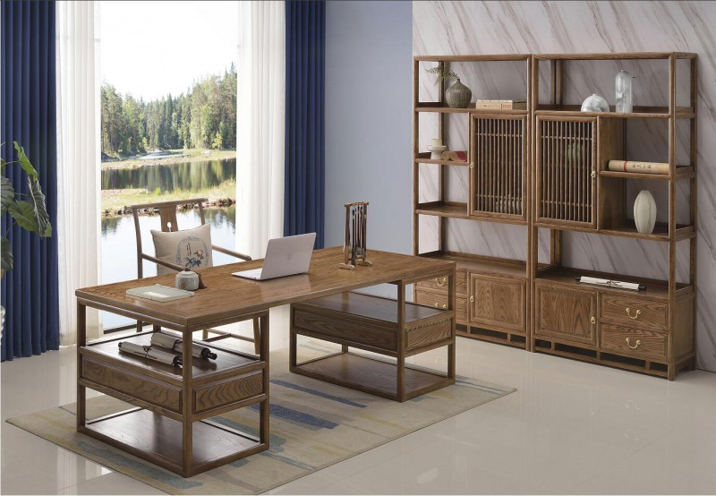 新8001白蠟木辦公桌