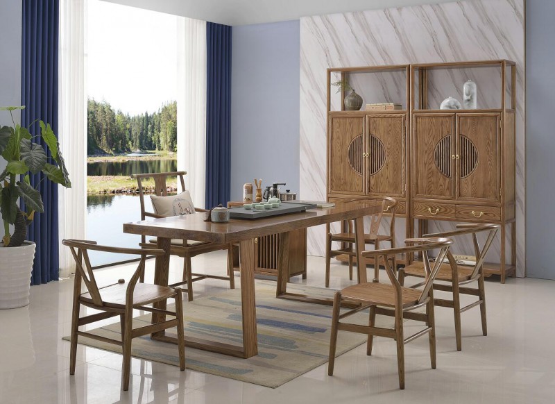 白蠟木家具:大板實木茶桌