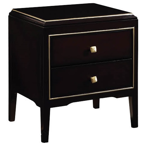 輕奢黑檀色系列床頭柜28#