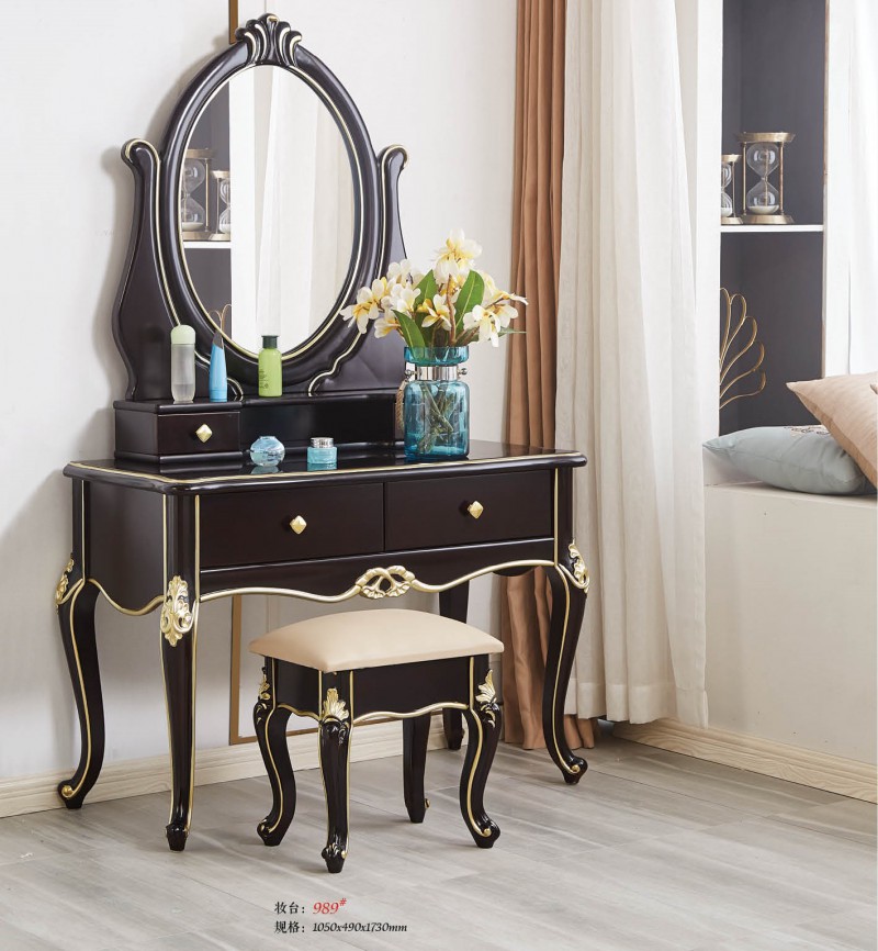 輕奢黑檀色系列妝臺(tái)989#