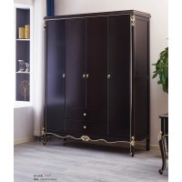 華夏國康輕奢黑檀色系列四門衣柜830#