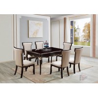 華夏國康輕奢黑檀色系列西餐桌GK900#