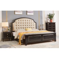 華夏國康輕奢黑檀色系列大床629#