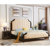 華夏國康輕奢黑檀色系列大床810#