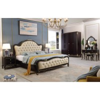 華夏國康輕奢黑檀色系列大床803#