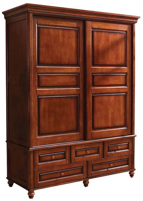 復(fù)古胡桃色系列兩門推拉衣柜828#