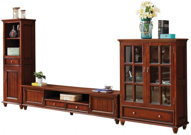 復古胡桃色系列高酒柜GKO09#、電視柜GKO06#、矮酒柜GKO08#