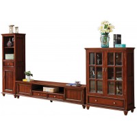 華夏國康美式復古胡桃色系列高酒柜GKO09#、電視柜GKO06#、矮酒柜GKO08#