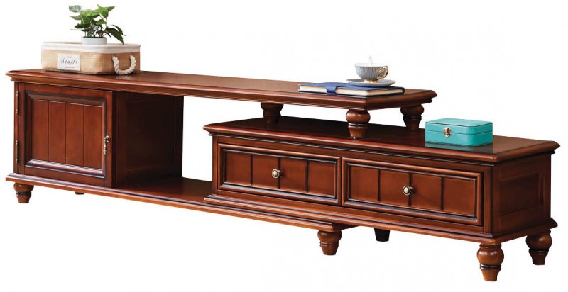 復古胡桃色系列伸縮電視柜GK013#