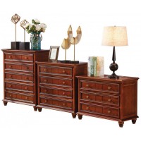 華夏國康美式復古胡桃色系列斗柜026#