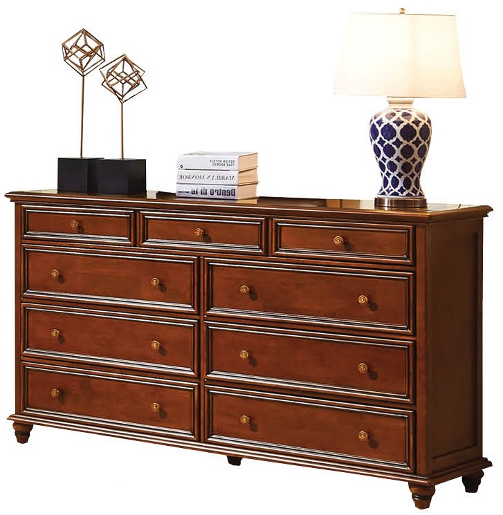 復古胡桃色系列九斗柜001#