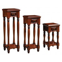 華夏國(guó)康美式復(fù)古胡桃色系列高中低花架GK811#