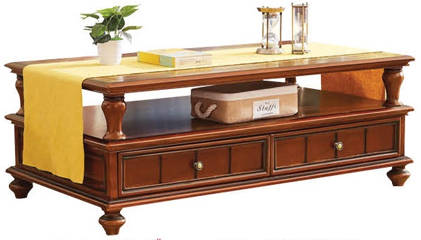 復古胡桃色系列長茶幾GK019#