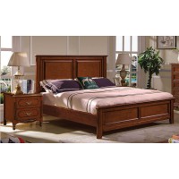 華夏國康美式復古胡桃色系列大床215#