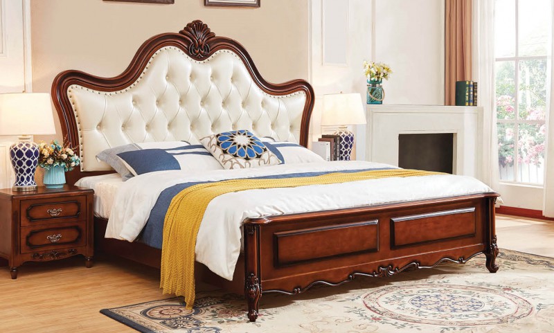 復古胡桃色系列大床628#