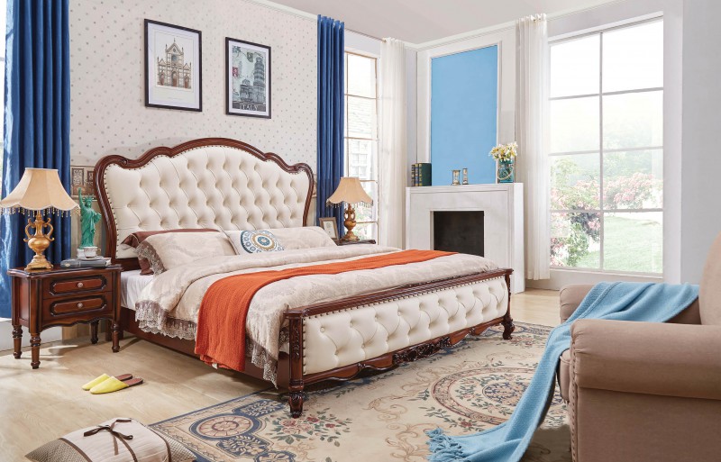 復(fù)古胡桃色系列大床500#