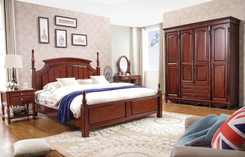 復古胡桃色系列大床661#