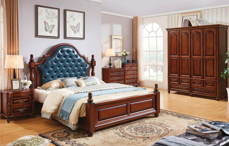 復古胡桃色系列大床916#