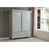 華夏國(guó)康簡(jiǎn)美高級(jí)灰系列兩門(mén)推拉衣柜828#