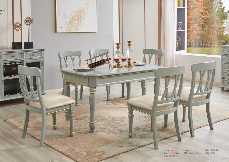 簡美高級(jí)灰系列西餐桌GK302#