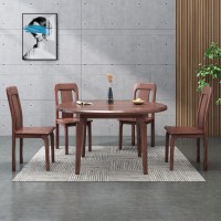 阿姆雷特現代輕奢胡桃木圓桌A810