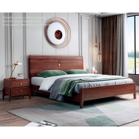 阿姆雷特現代輕奢胡桃木床A824