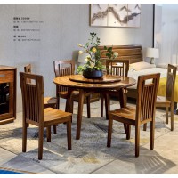 佐霖家具緬甸金絲柚木系列圓餐桌5008#、餐椅06#