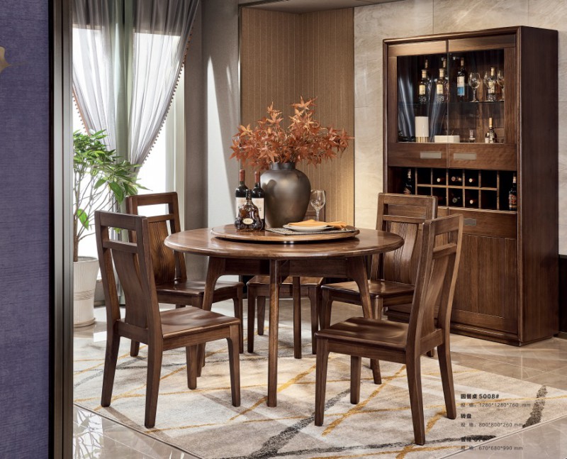 尚柚系列圓餐桌5008#、餐椅07#