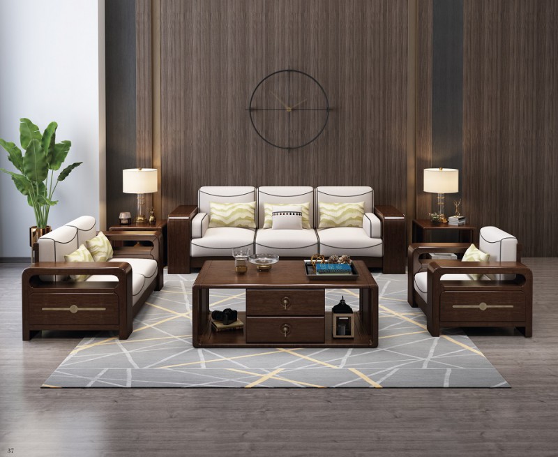 輕奢新中式沙發(fā)105#（1+2+3）