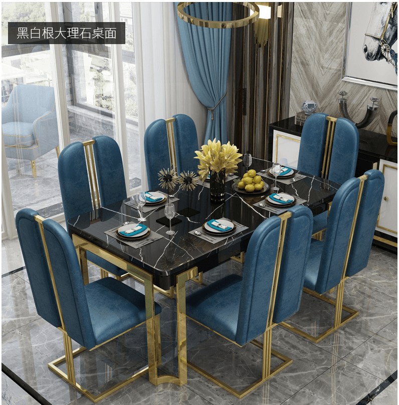 金匠家具輕奢餐桌34