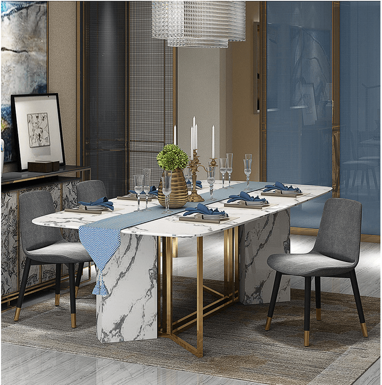 金匠家具輕奢餐桌35