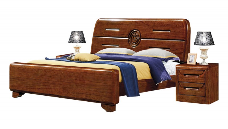 南康俊豐家具：金楸檀木實木床8008#