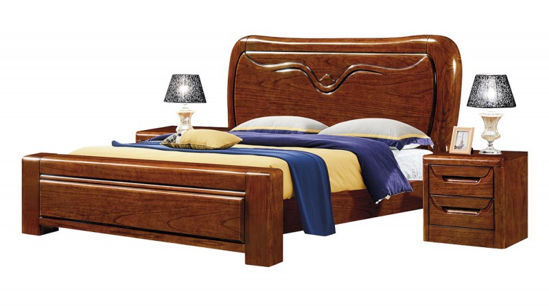 南康俊豐家具：金楸檀木實(shí)木床8002#