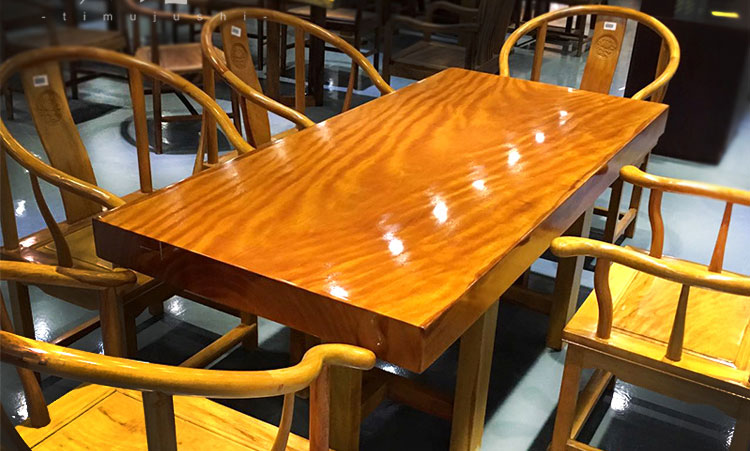 江西贛州南康實木大板茶桌茶臺15