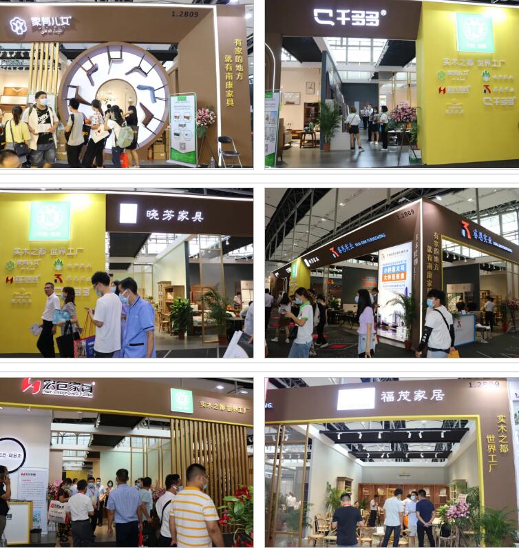 展會(huì)上，曉芳、千多多、宏巨、家有兒女、睿恩、福茂家居六家南康家具企業(yè)以統(tǒng)一的形象裝修、統(tǒng)一的口號(hào)亮相國(guó)際舞臺(tái)