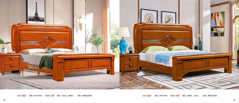 江西南康實木床、橡木床產品2