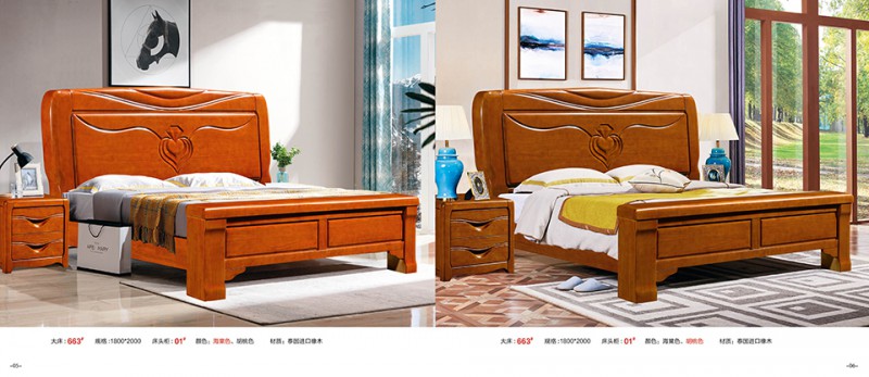 江西南康實木床、橡木床產品3