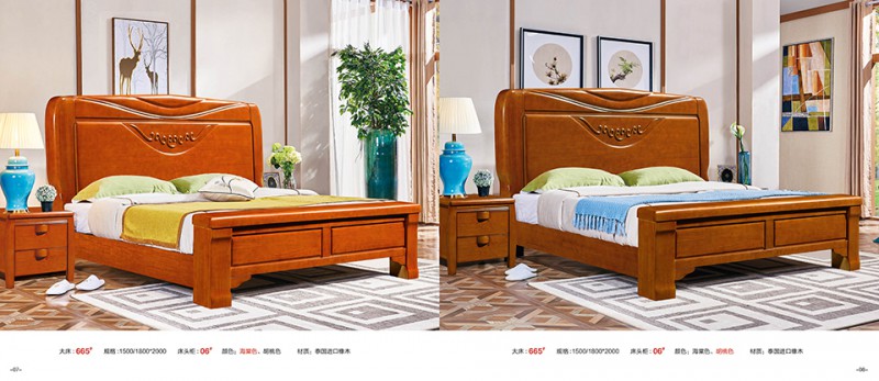 江西南康實木床、橡木床產品4