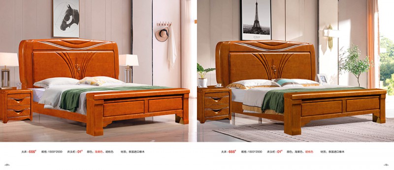 江西南康實木床、橡木床產品5